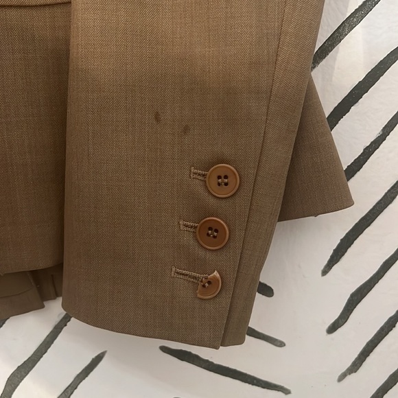 [Theory] BROWN Tailored Single Button Wool Blazer - Picture 6 of 13